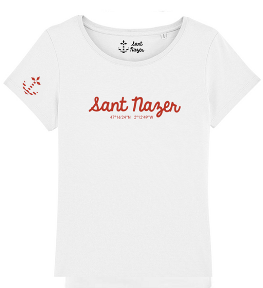 T-shirt Mixte "Sant Nazer" Blanc - Terribles Nantais