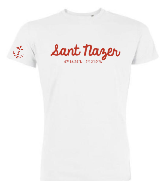 T-shirt Mixte "Sant Nazer" Blanc - Terribles Nantais