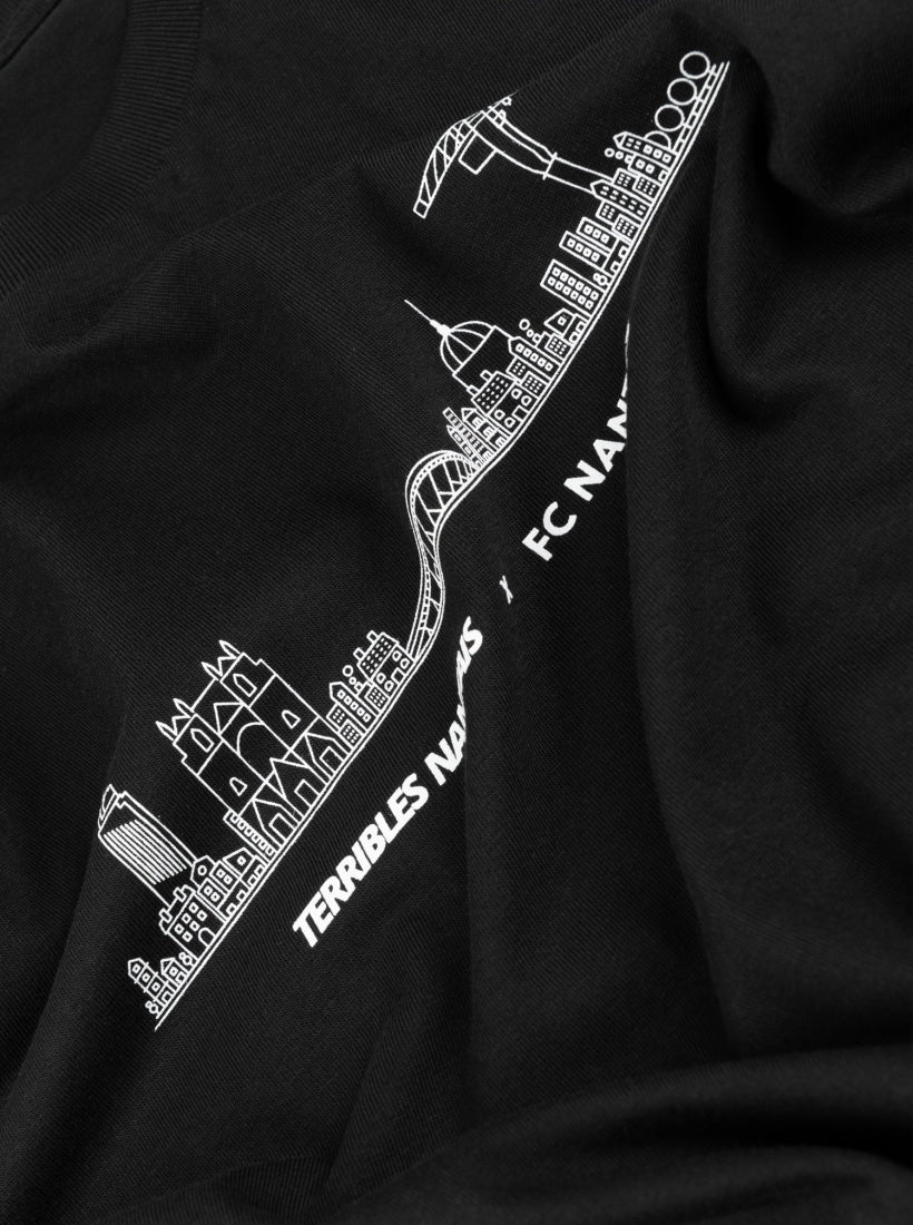 T-Shirt Unisexe Noir à imprimé Blanc - Terribles Nantais x FC Nantes