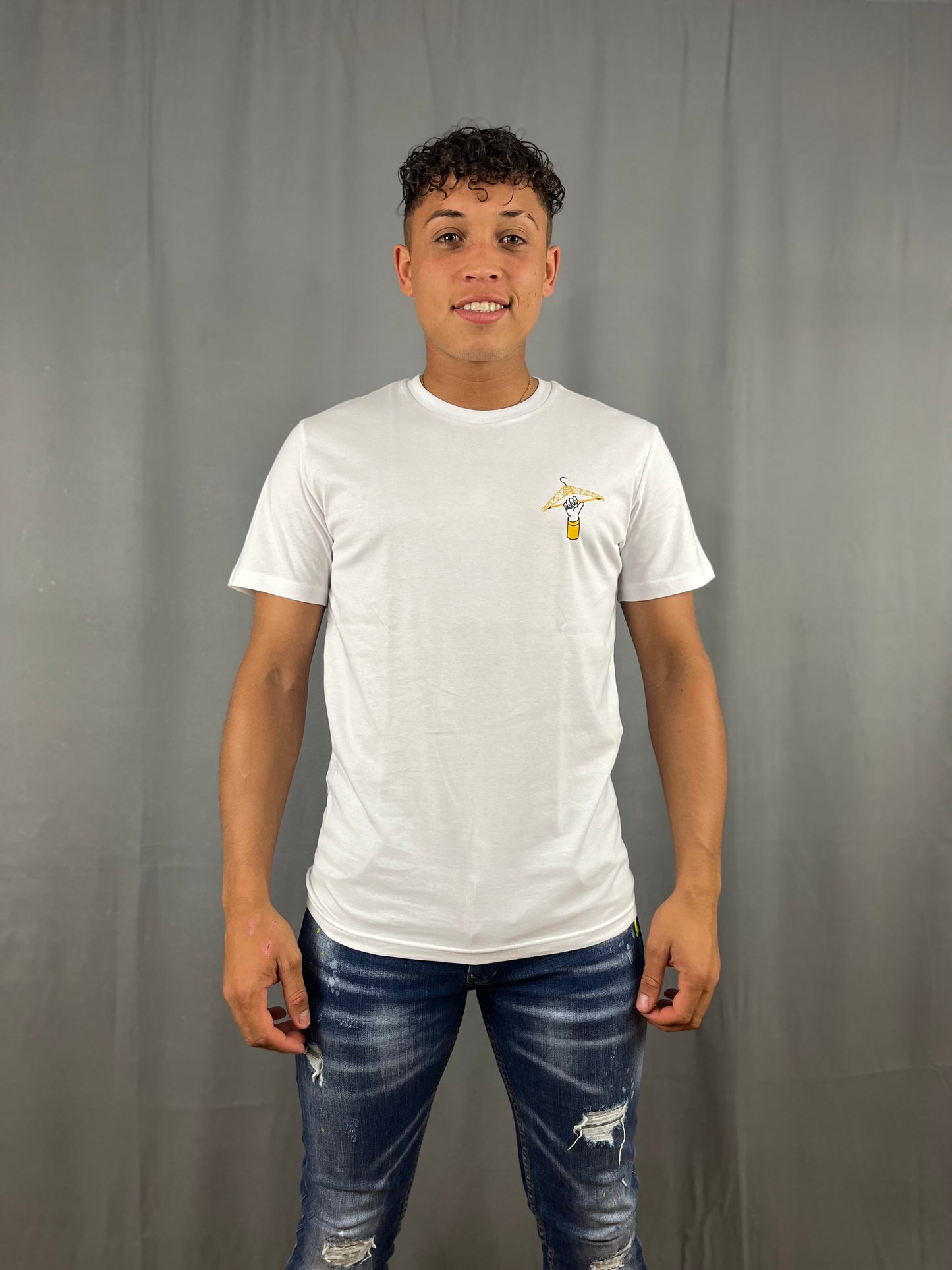 T-Shirt Blanc Homme Collection 'Cintre en L'Air' Terribles Nantais de face