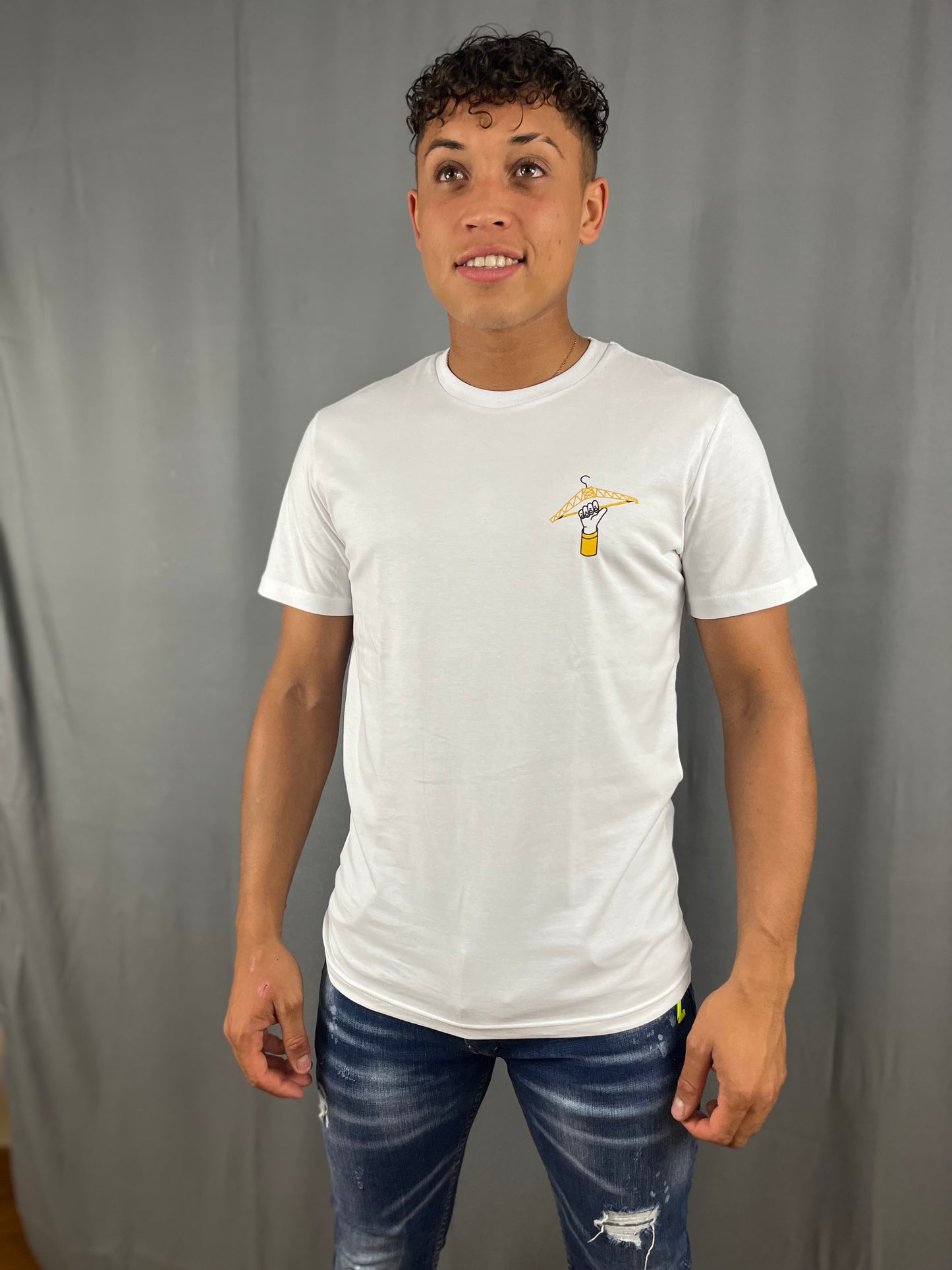 T-Shirt Blanc Homme Collection 'Cintre en L'Air' Terribles Nantais de face
