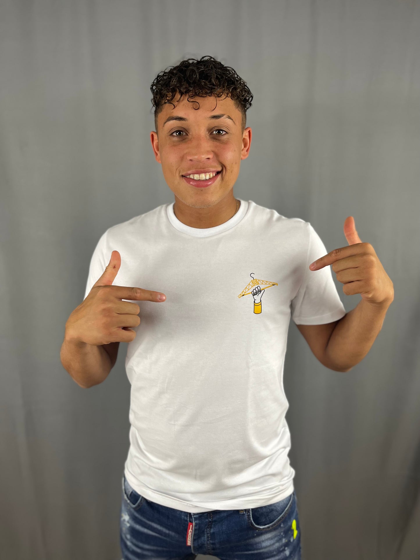 T-Shirt Blanc Homme Collection 'Cintre en L'Air' Terribles Nantais de face