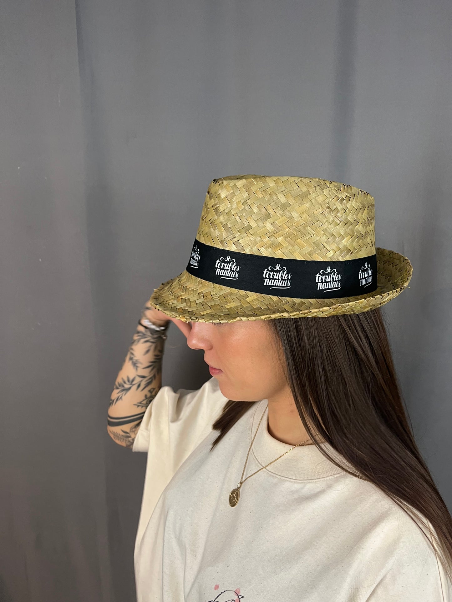 Chapeau de Paille Unisexe 'Terribles Nantais'