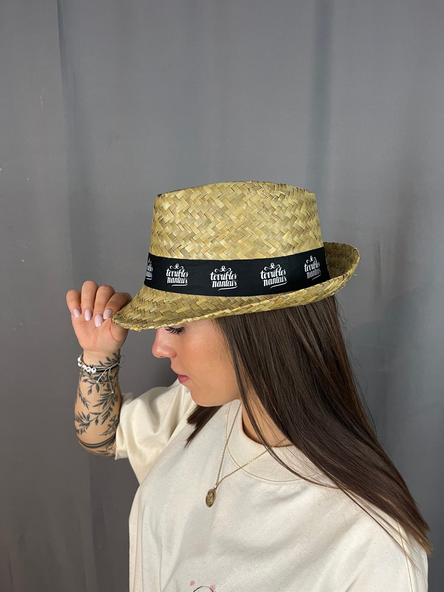 Chapeau de Paille Unisexe 'Terribles Nantais'
