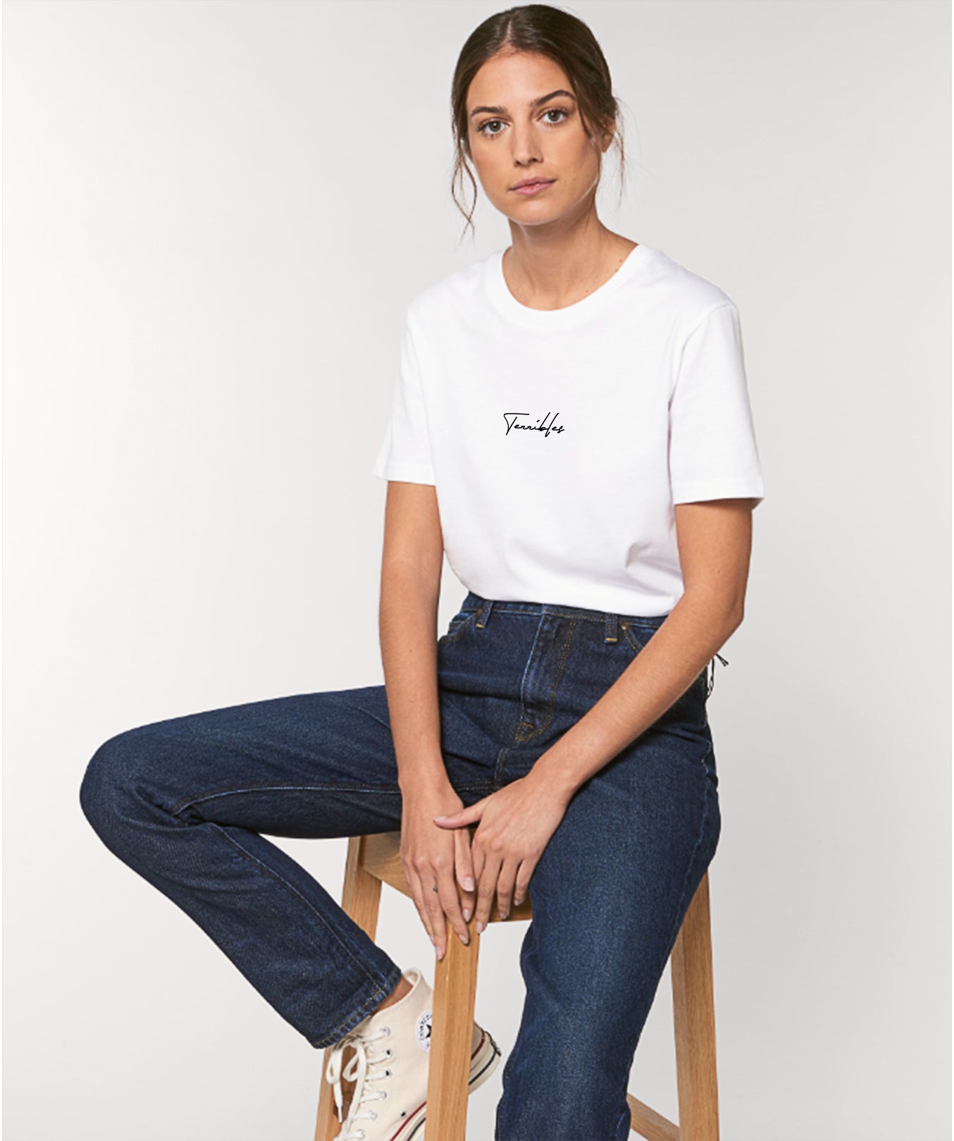 T-Shirt Unisexe Blanc avec logo 'Terribles' Noir - Terribles Nantais