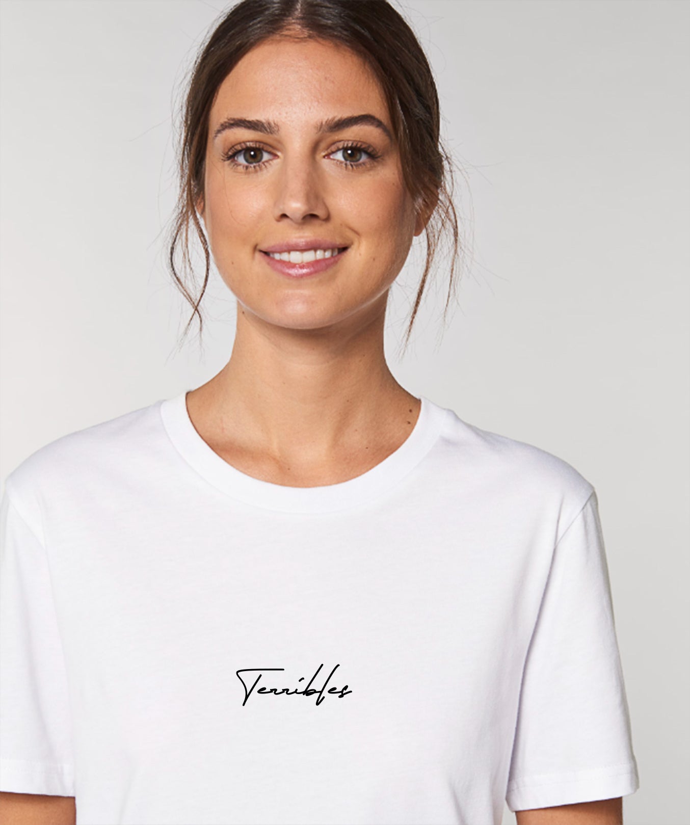 T-Shirt Unisexe Blanc avec logo 'Terribles' Noir - Terribles Nantais