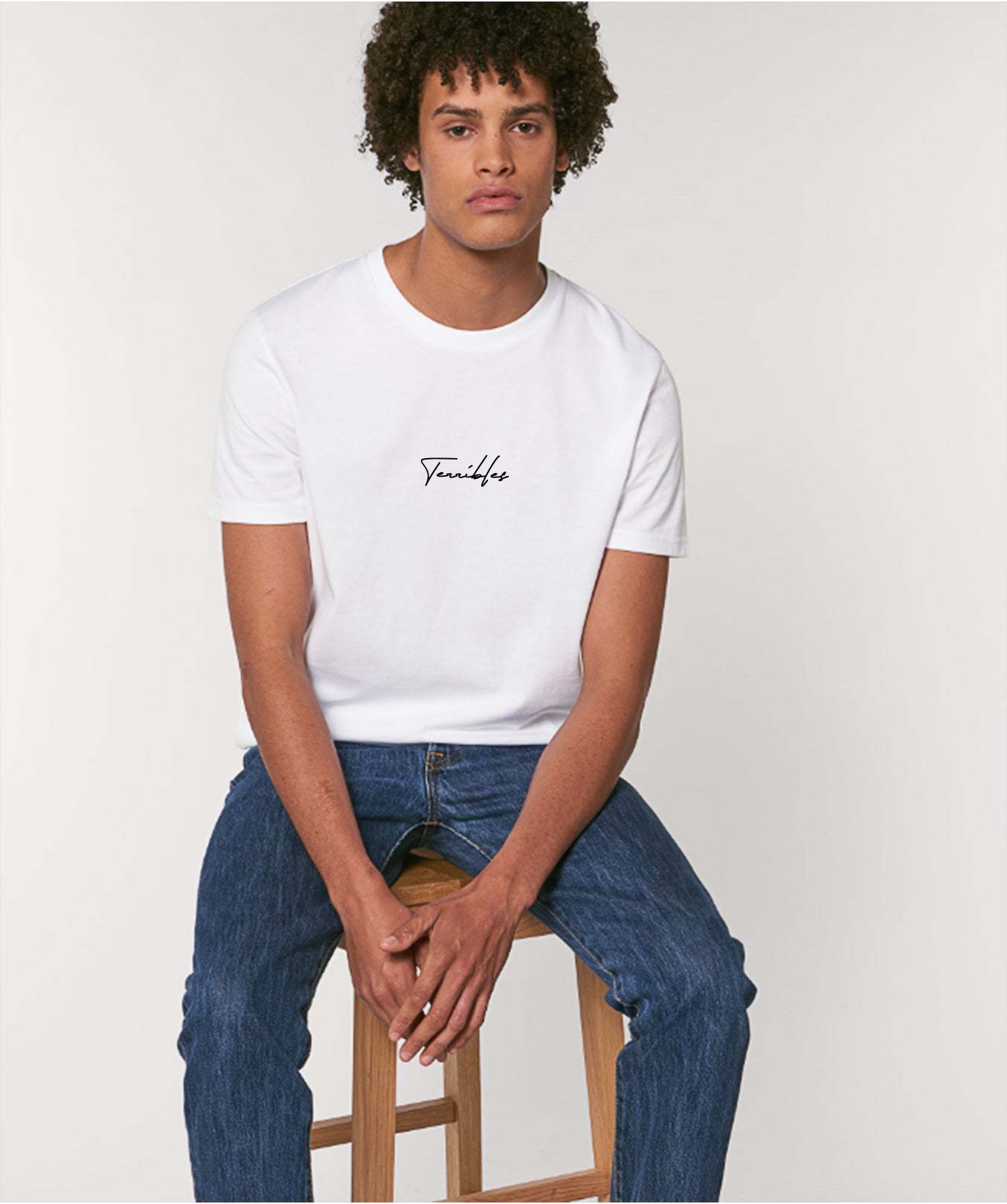 T-Shirt Unisexe Blanc avec logo 'Terribles' Noir - Terribles Nantais