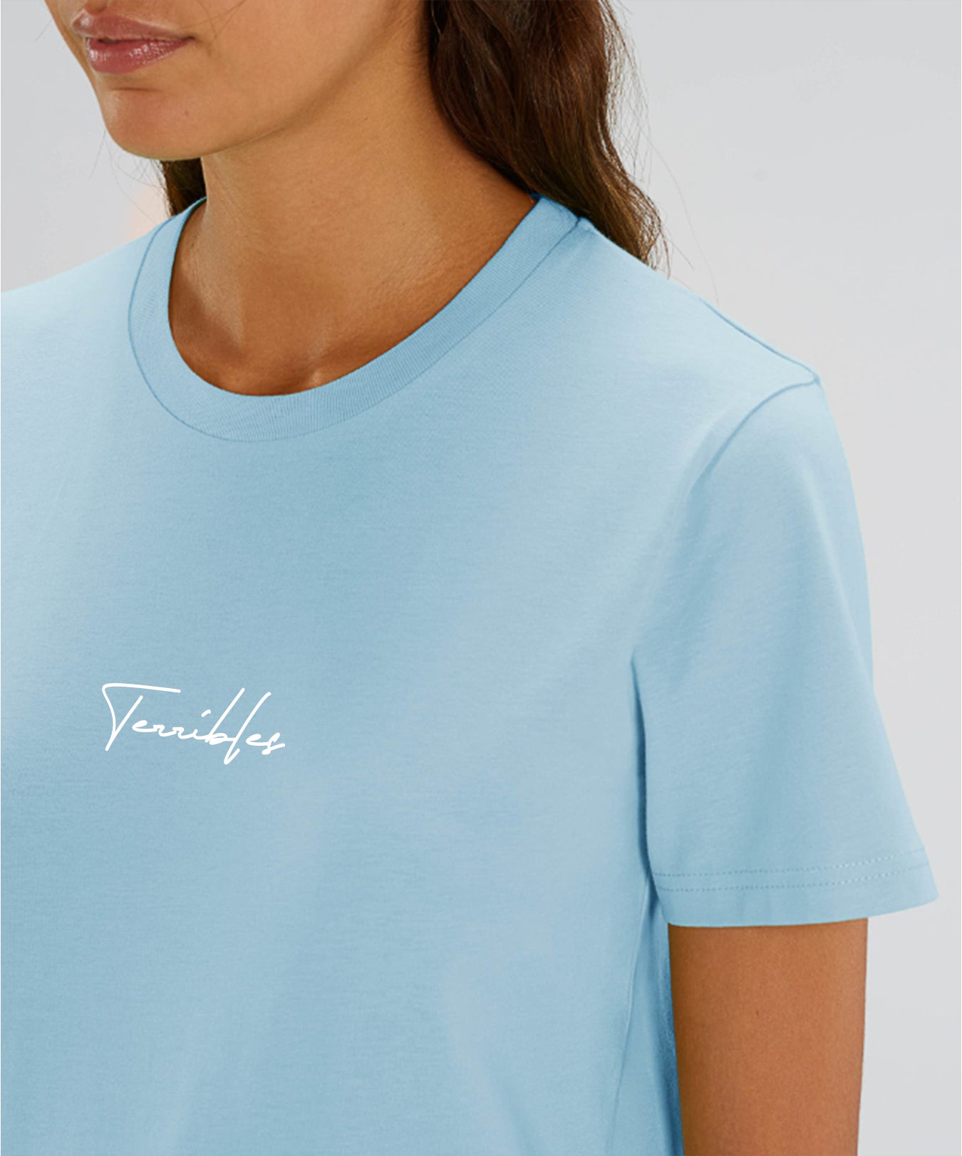 T-Shirt Unisexe Bleu avec logo 'Terribles' Blanc - Terribles Nantais