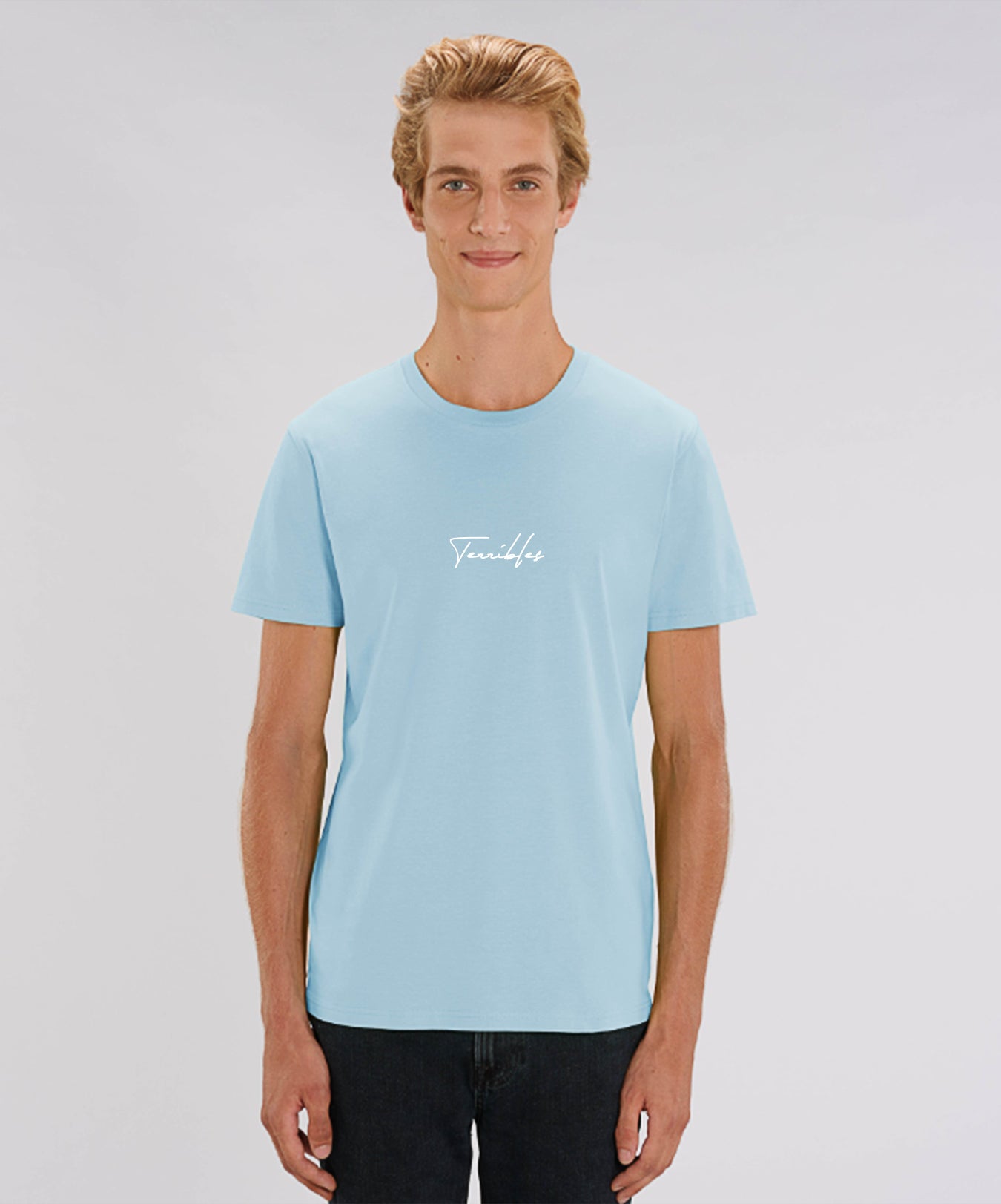 T-Shirt Unisexe Bleu avec logo 'Terribles' Blanc - Terribles Nantais