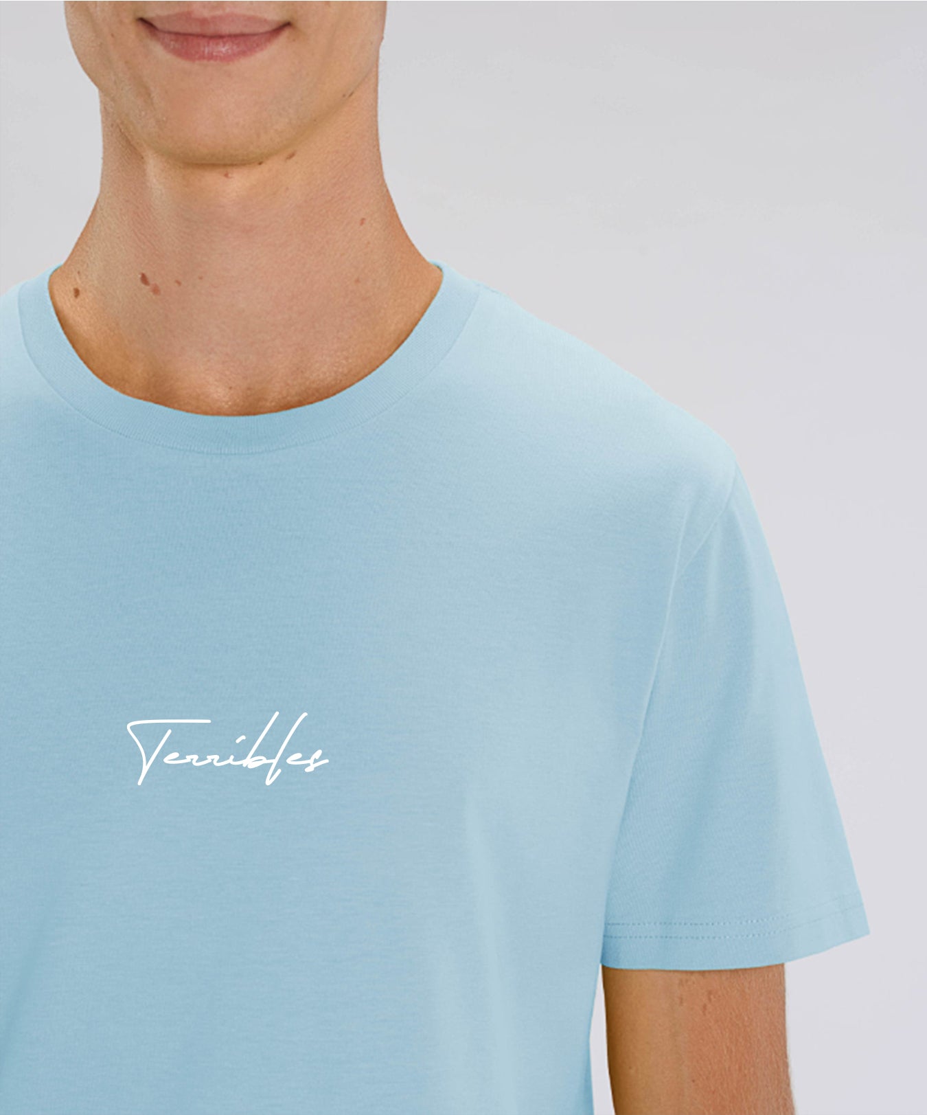 T-Shirt Unisexe Bleu avec logo 'Terribles' Blanc - Terribles Nantais
