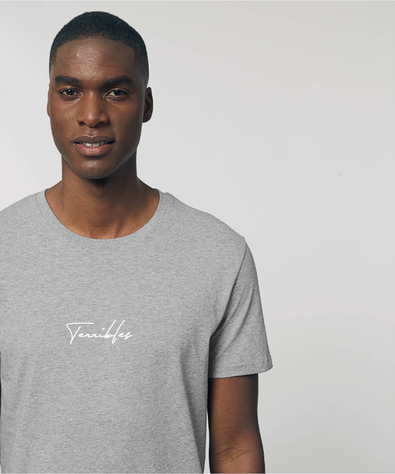 T-Shirt Unisexe Gris avec logo 'Terribles' Blanc - Terribles Nantais
