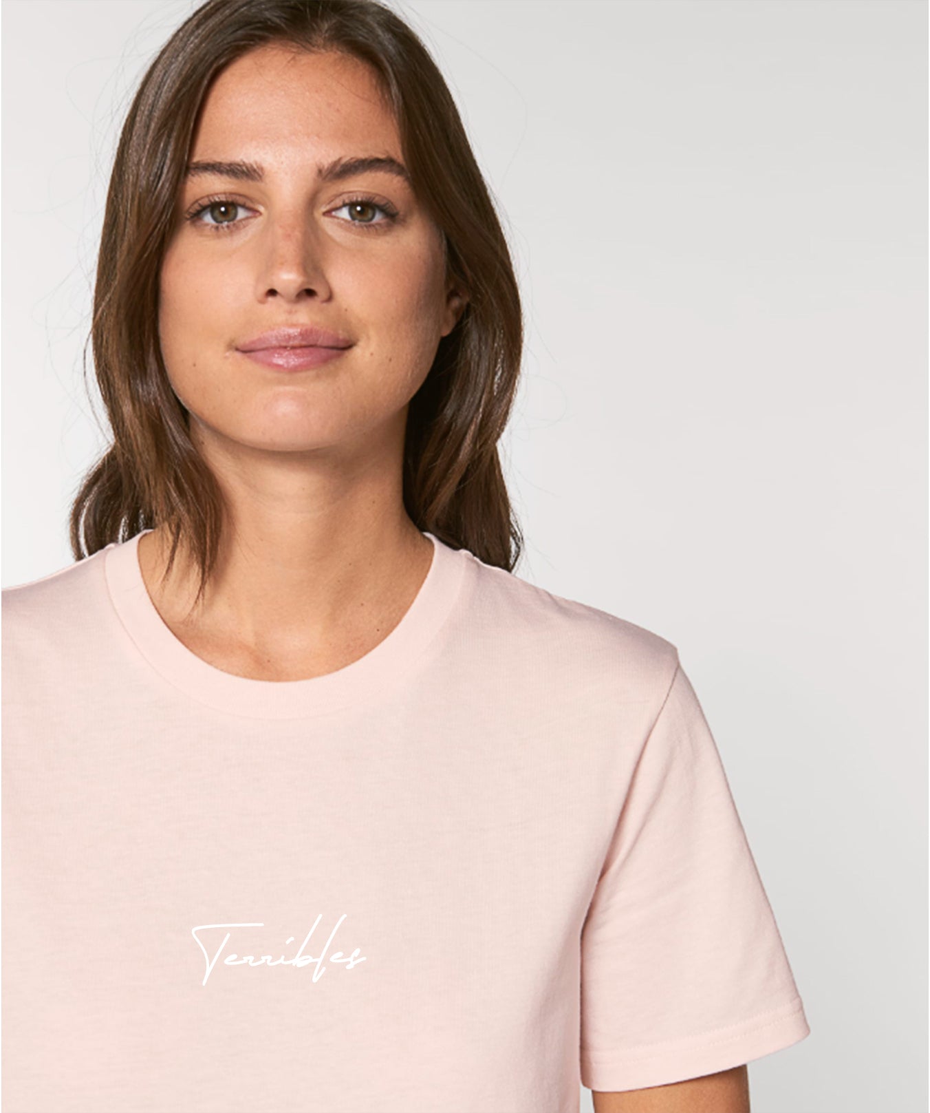 T-Shirt Unisexe Rose avec logo 'Terribles' Blanc - Terribles Nantais