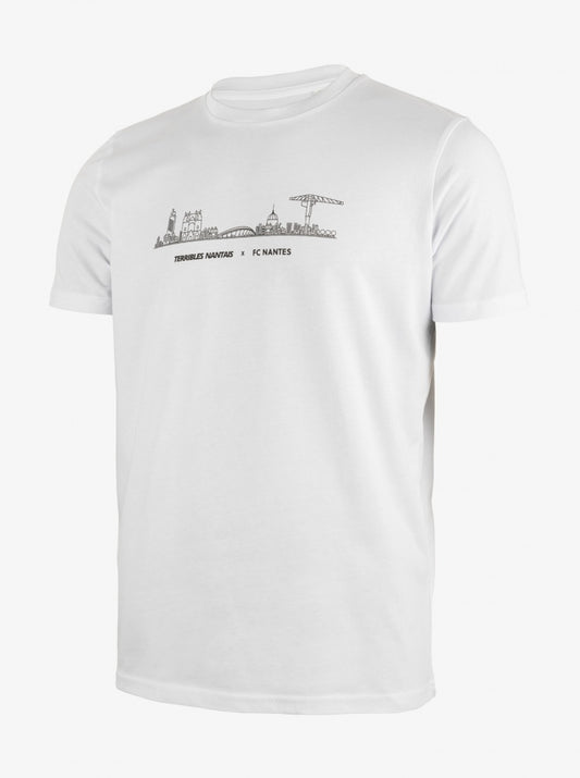 T-Shirt Unisexe Blanc à imprimé Noir - Terribles Nantais x FC Nantes