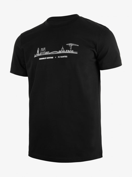 T-Shirt Unisexe Noir à imprimé Blanc - Terribles Nantais x FC Nantes