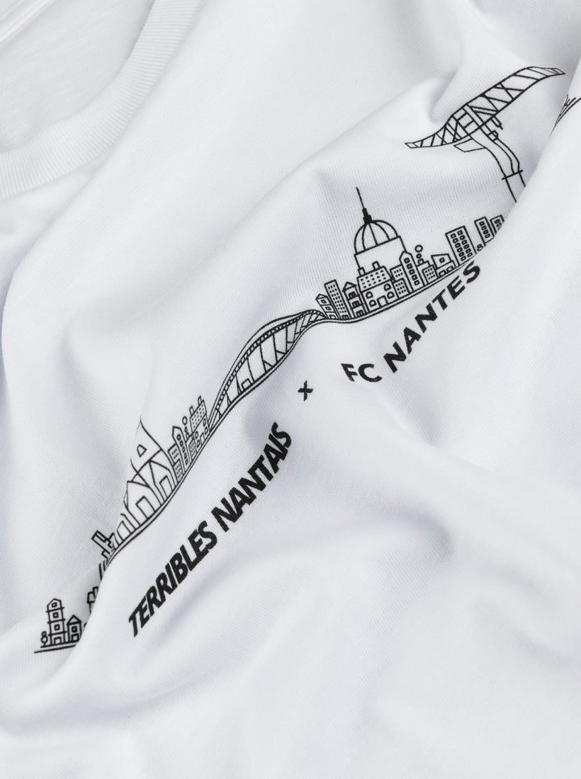 T-Shirt Unisexe Blanc à imprimé Noir - Terribles Nantais x FC Nantes