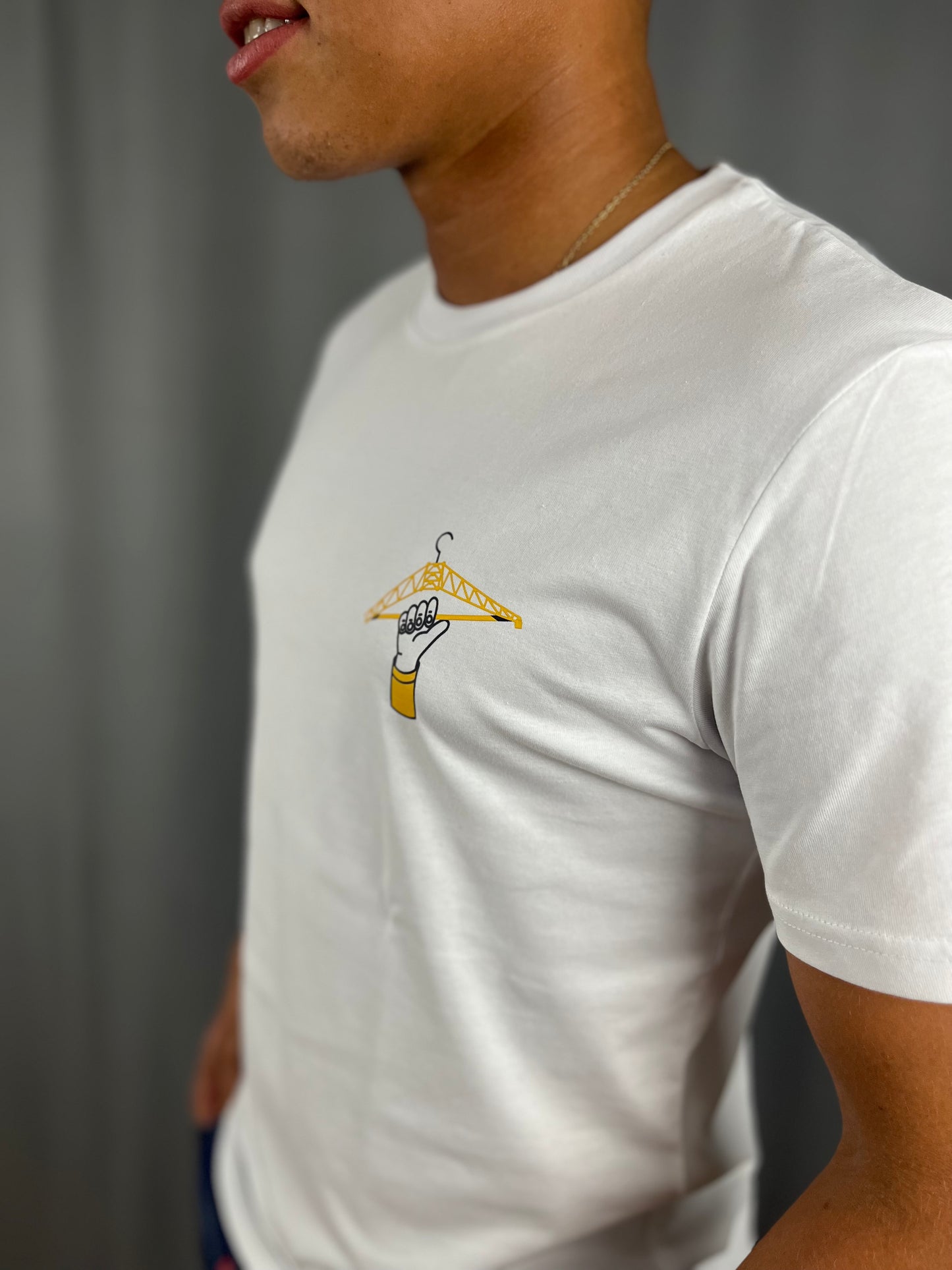 T-Shirt Blanc Homme Collection 'Cintre en L'Air' Terribles Nantais zoomé