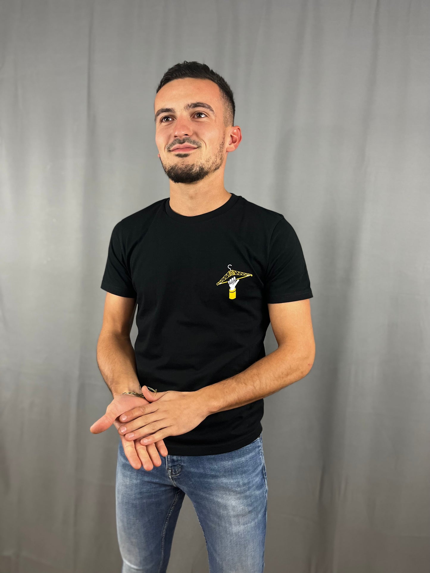 T-Shirt Noir Homme Collection 'Cintre en L'Air' Terribles Nantais de face