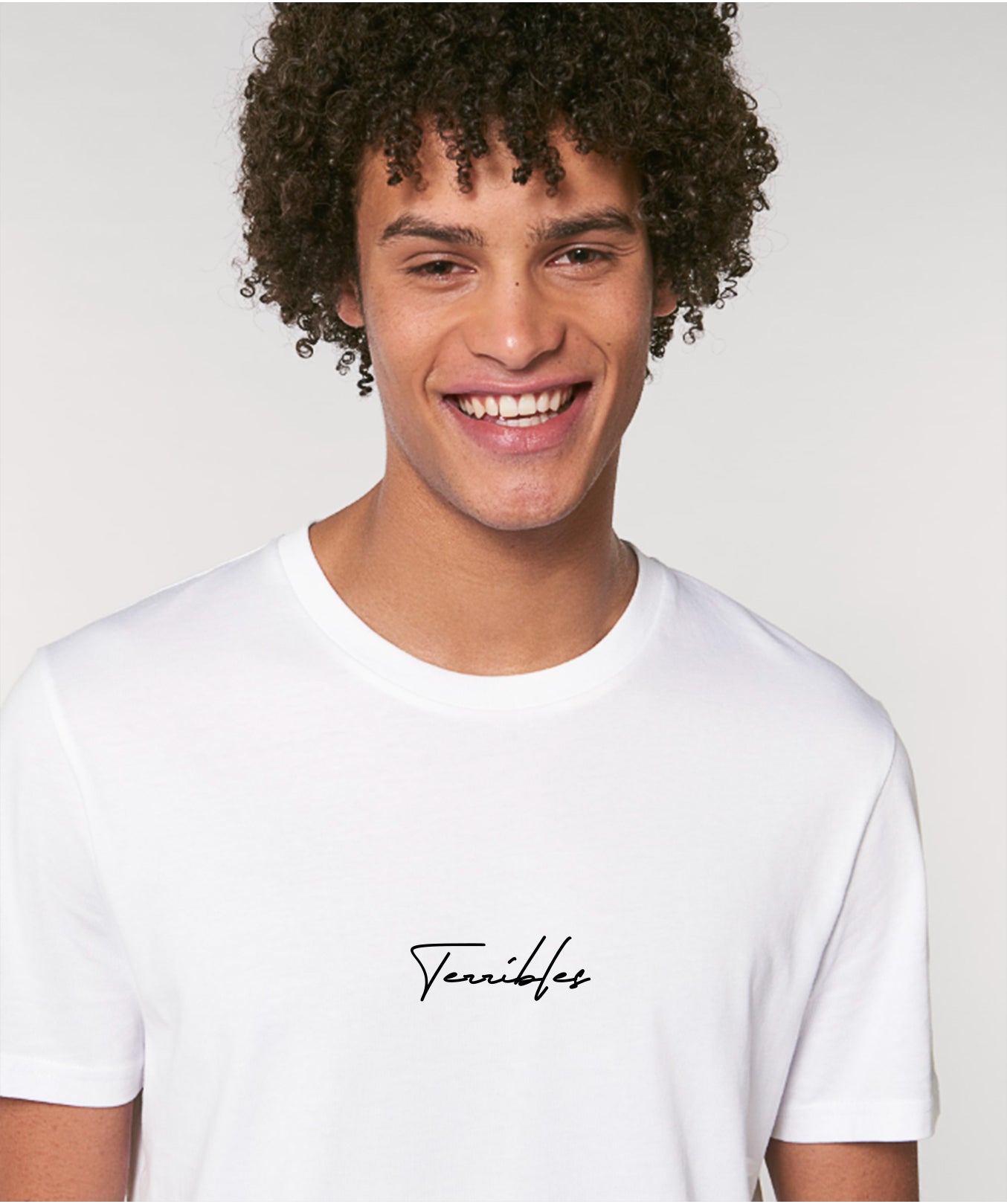 T-Shirt Unisexe Blanc avec logo 'Terribles' Noir - Terribles Nantais