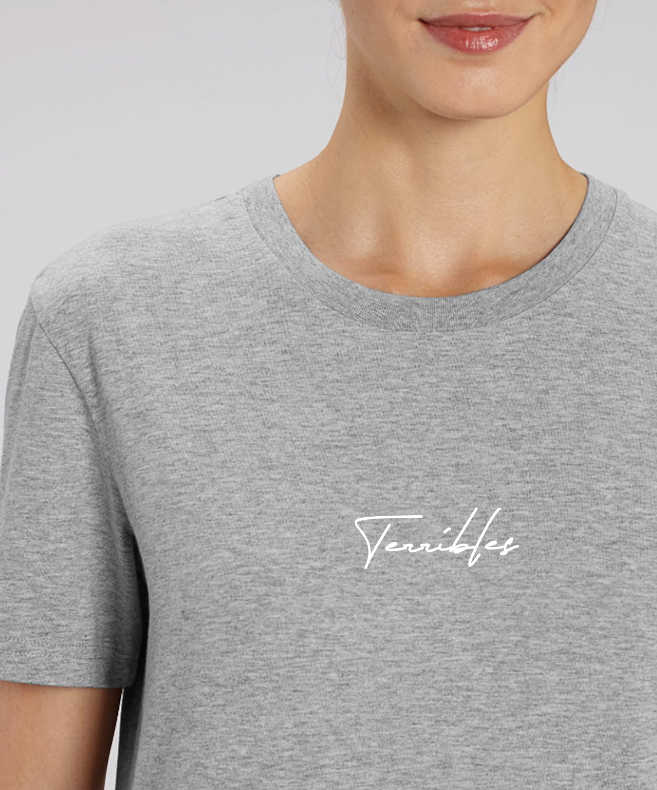 T-Shirt Unisexe Gris avec logo 'Terribles' Blanc - Terribles Nantais
