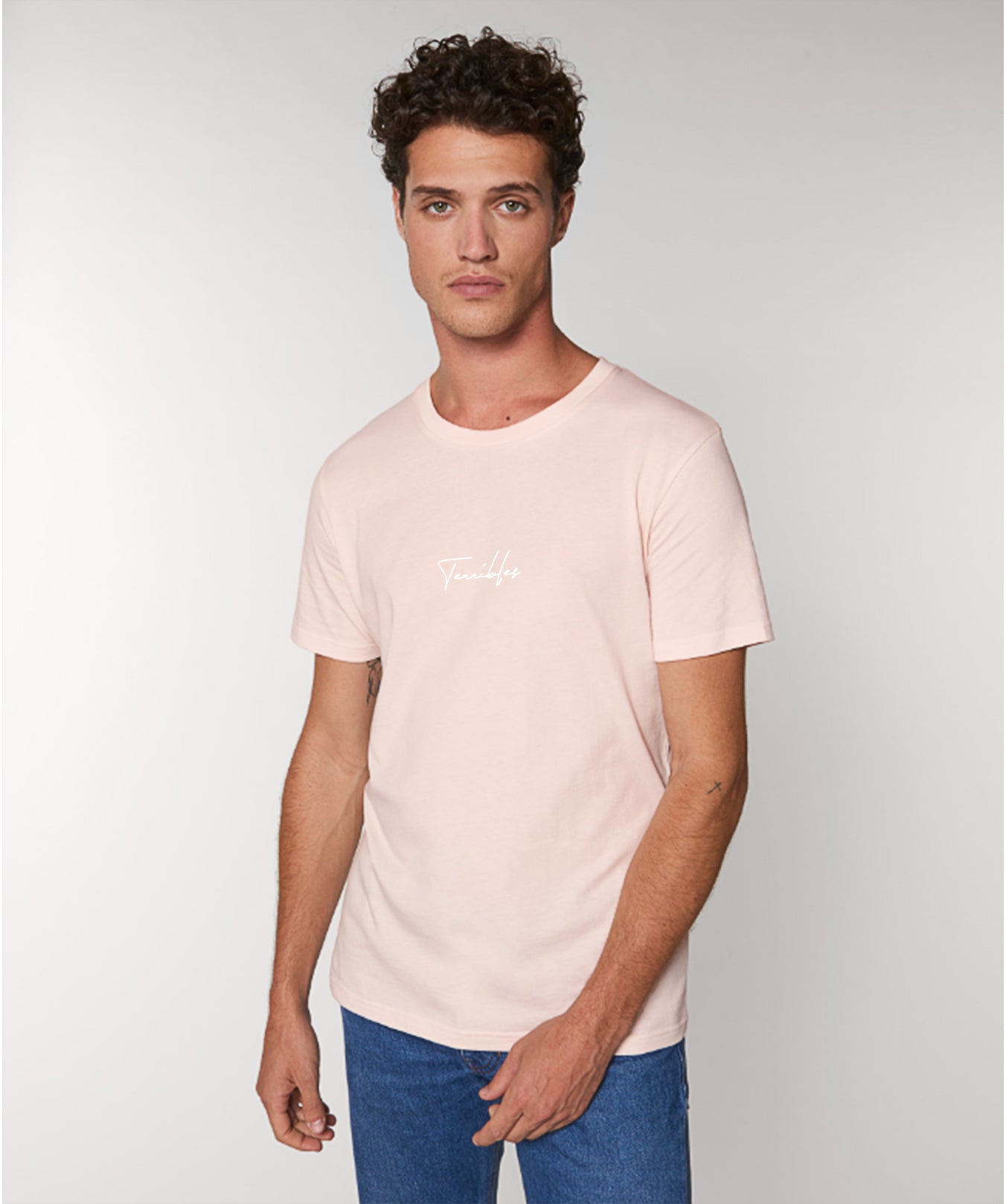 T-Shirt Unisexe Rose avec logo 'Terribles' Blanc - Terribles Nantais